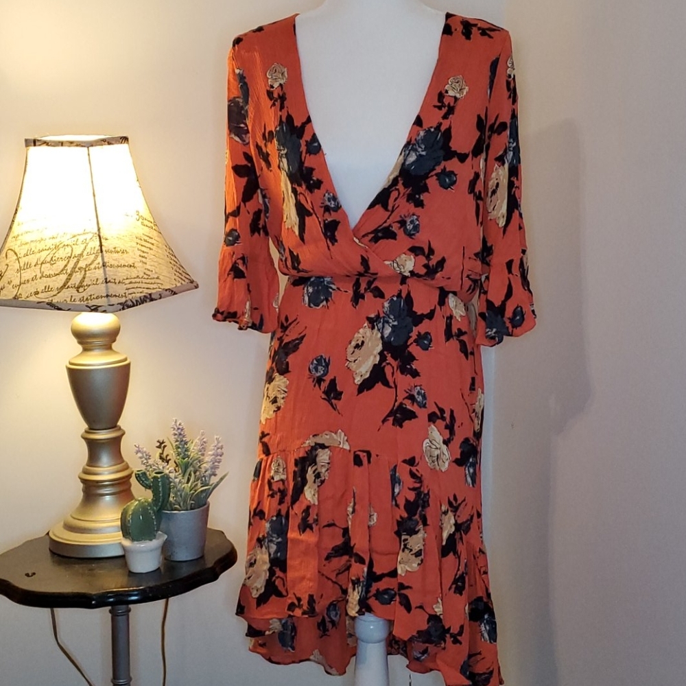 Miss Me High Low Floral Dress - Picture 1 of 5